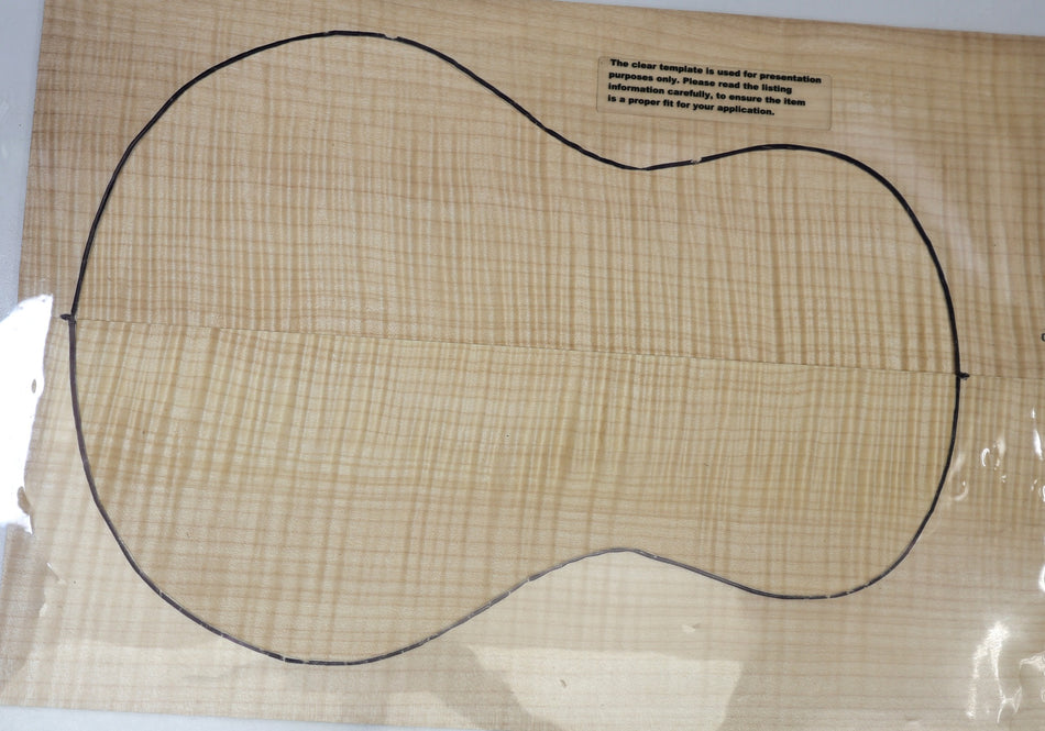 Back & Side set Maple Flame Ukulele / Flat Mandolin (HIGH FIGURE 4★) - Stock# 6-7316
