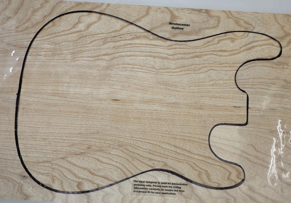 Swamp Ash body blank, unglued 2pc, 1.7" thick (Standard) - Stock# 6-7352
