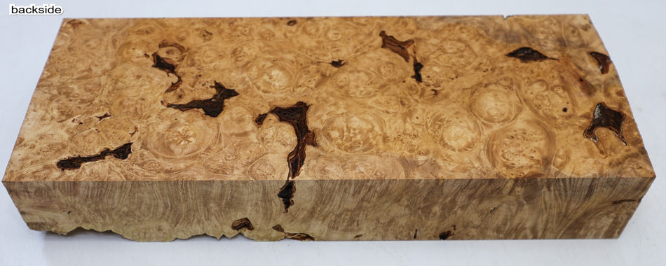 Maple Burl Block 16.5" x 6.6" x 2.8" (HIGH FIGURE) - Stock# 6-7359