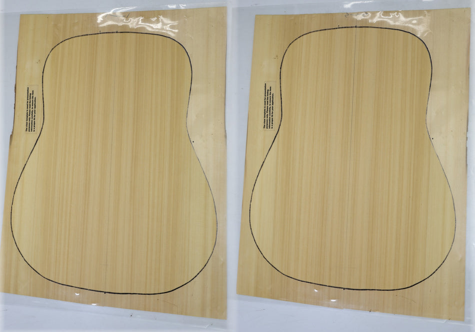 Yellow Cedar Dreadnought, 2 Guitar Sets, 0.19" thick (+Professional) - Stock# 6-7375