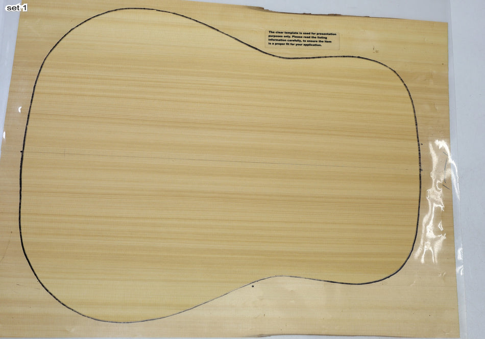 Yellow Cedar Dreadnought, 2 Guitar Sets, 0.19" thick (+Professional) - Stock# 6-7375
