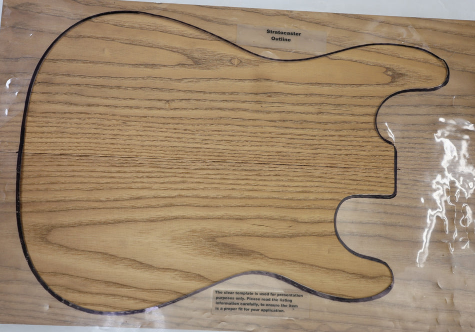 Torrefied White Ash body blank, unglued 2pc, 1.85" thick (+STANDARD) - Stock# 6-7383