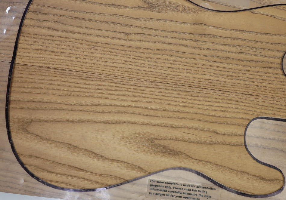 Torrefied White Ash body blank, unglued 2pc, 1.85" thick (+STANDARD) - Stock# 6-7383