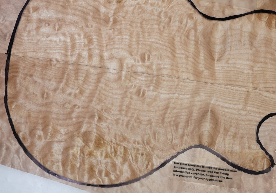 Maple Quilt Guitar set, 0.62" thick - Stock# 6-7394