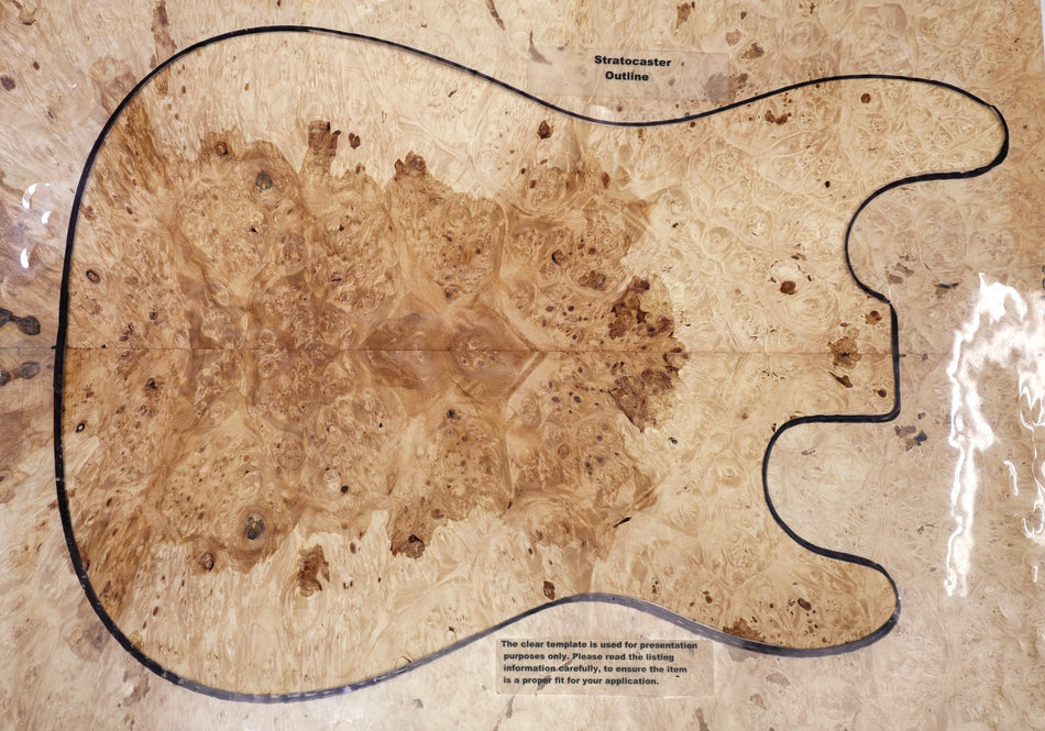 Maple Burl Guitar set, 0.35" thick (HIGH FIGURE) - Stock# 6-7395