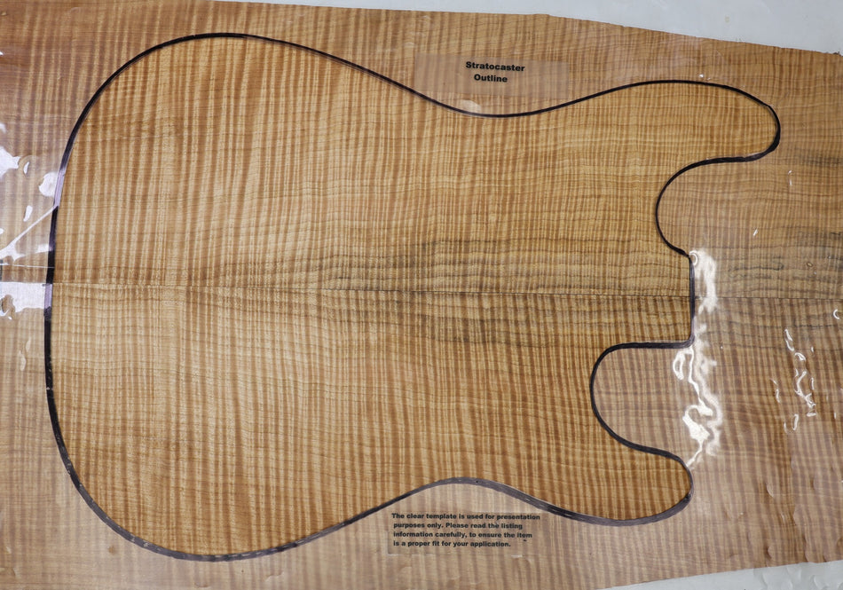 Maple Flame Guitar set, 0.28" thick (PREMIUM FIGURE) - Stock# 6-7414