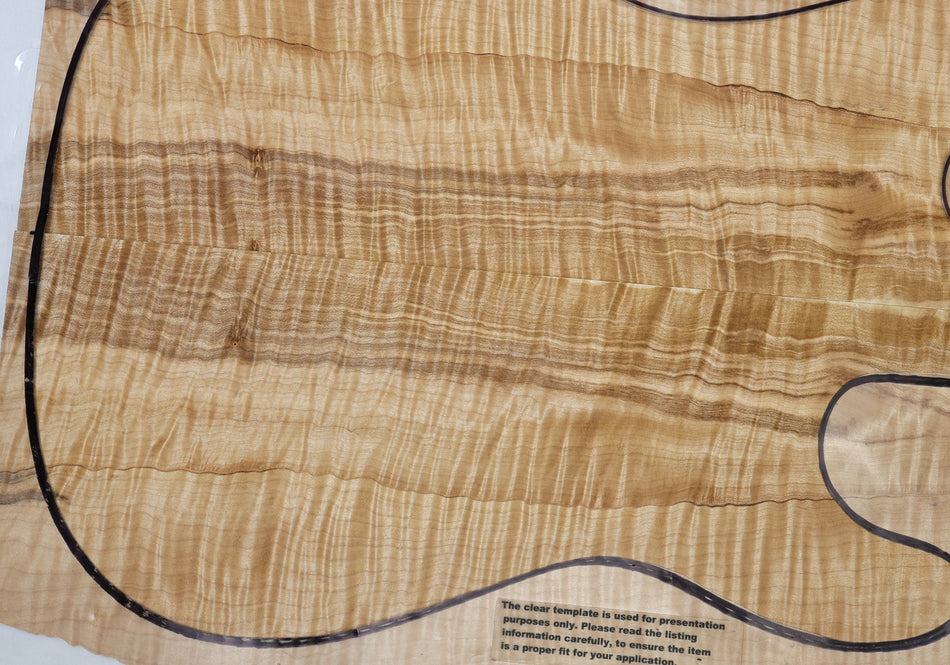 Maple Flame Guitar set, 0.15" thick (HIGH FIGURE) - Stock# 6-7424
