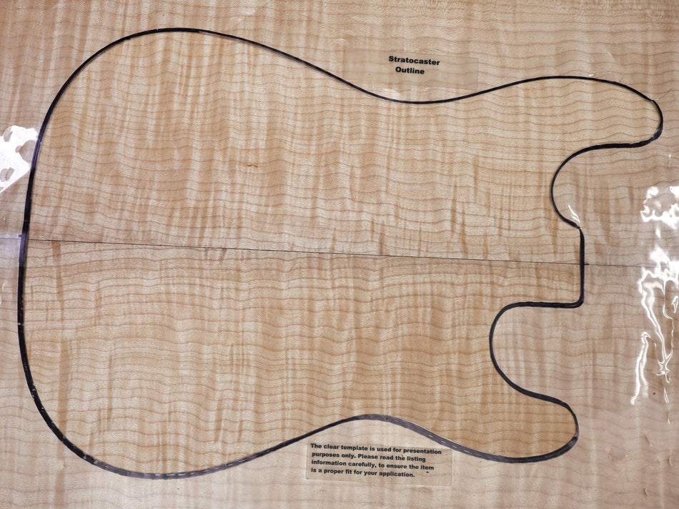 Maple Flame Archtop Guitar set, 0.76" thick (Great Figure) - Stock# 6-7438