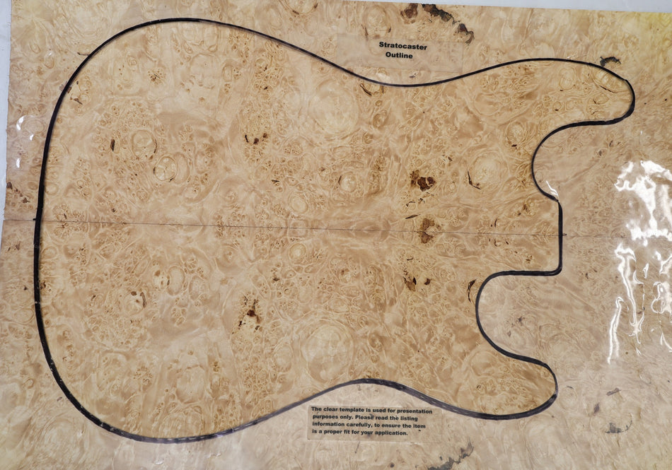 Maple Burl Guitar set, 0.26" thick (HIGH FIGURE) - Stock# 6-7439