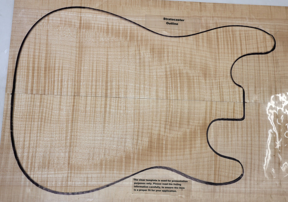 Maple Flame Guitar set, 0.24" thick (Great Figure) - Stock# 6-7440