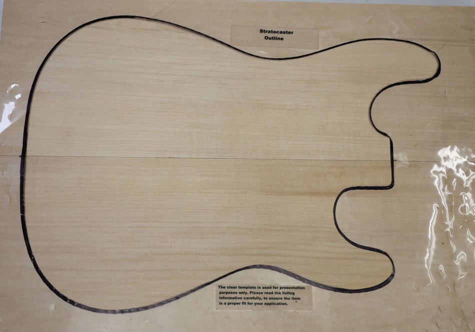 Basswood body blank, unglued 2pc, 1.79" thick (HIGH GRADE) - Stock# 6-7444