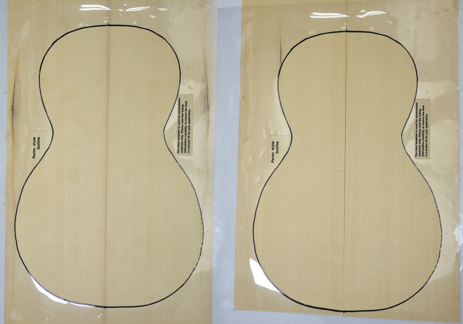 Yellow Cedar, 2 Parlor Guitar sets 0.19" thick (+STANDARD) - Stock# 6-7450