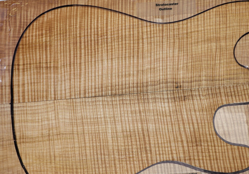 Maple Flame Guitar set, 0.32" thick (PREMIUM FIGURE) - Stock# 6-7456