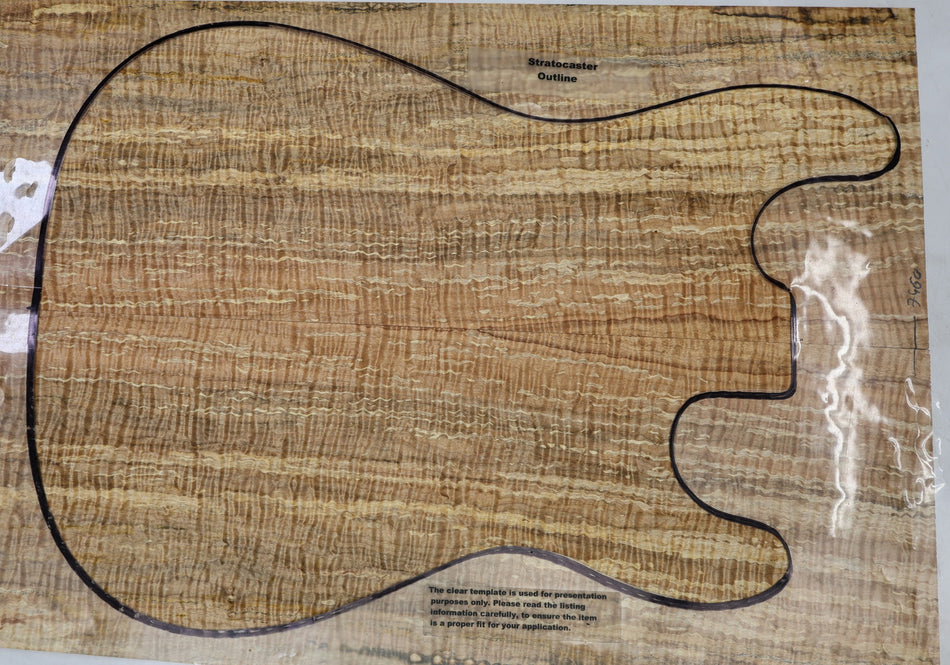 Spalted Maple Flame Guitar set, 0.17" thick (PREMIUM FIGURE) - Stock# 6-7460