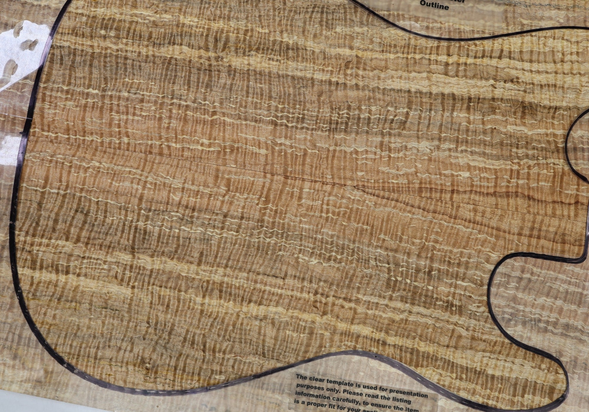 Spalted Maple Flame Guitar set, 0.17