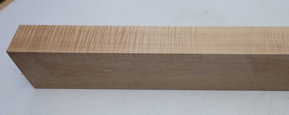 Maple Flame Neck Blank 2.6" x 4.6" x 24.5" (Good Figure, yields 2 necks) - Stock# 6-7472