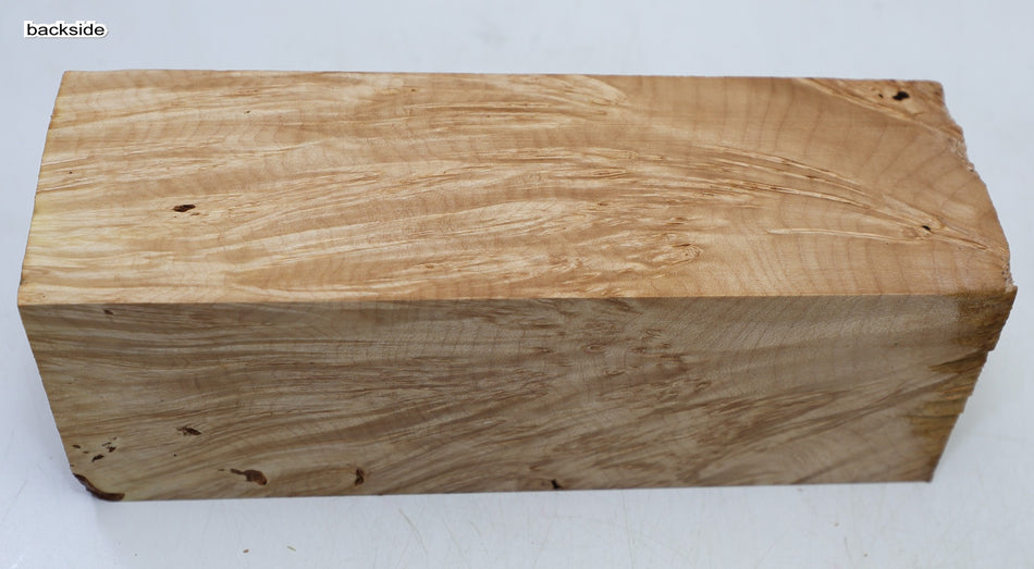 Maple Burl Spindle Square 3.1" x 9" long (HIGH FIGURE) - Stock# 6-7474