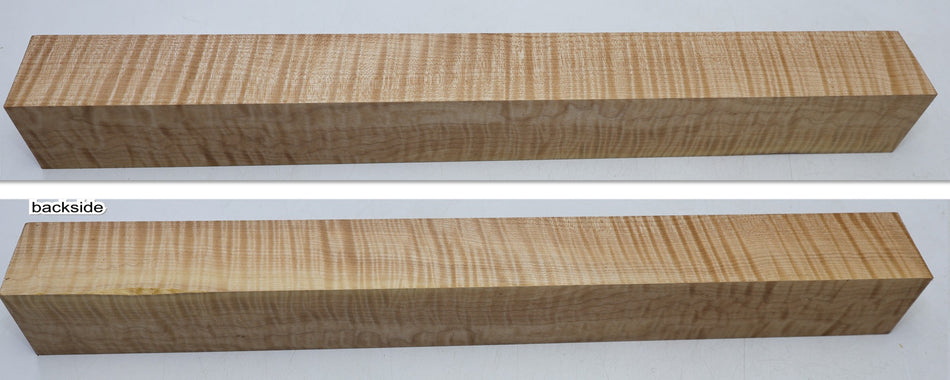 Maple Flame Spindle Square 2" x 18.5" (HIGH FIGURE) - Stock# 6-7475