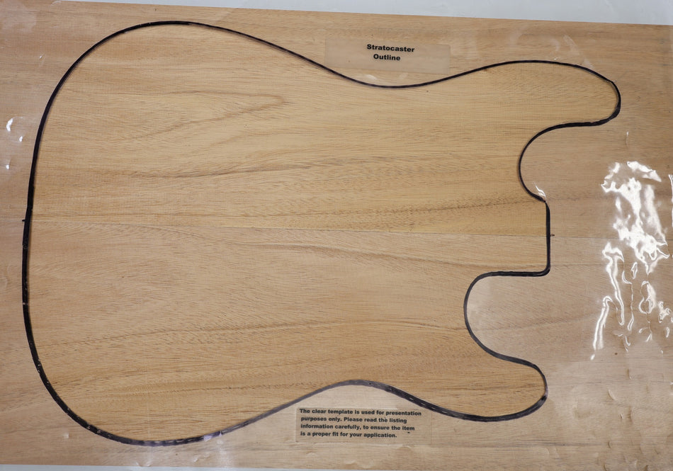 Fijian Mahogany body blank, unglued 2pc, 1.86" thick - Stock# 6-7477