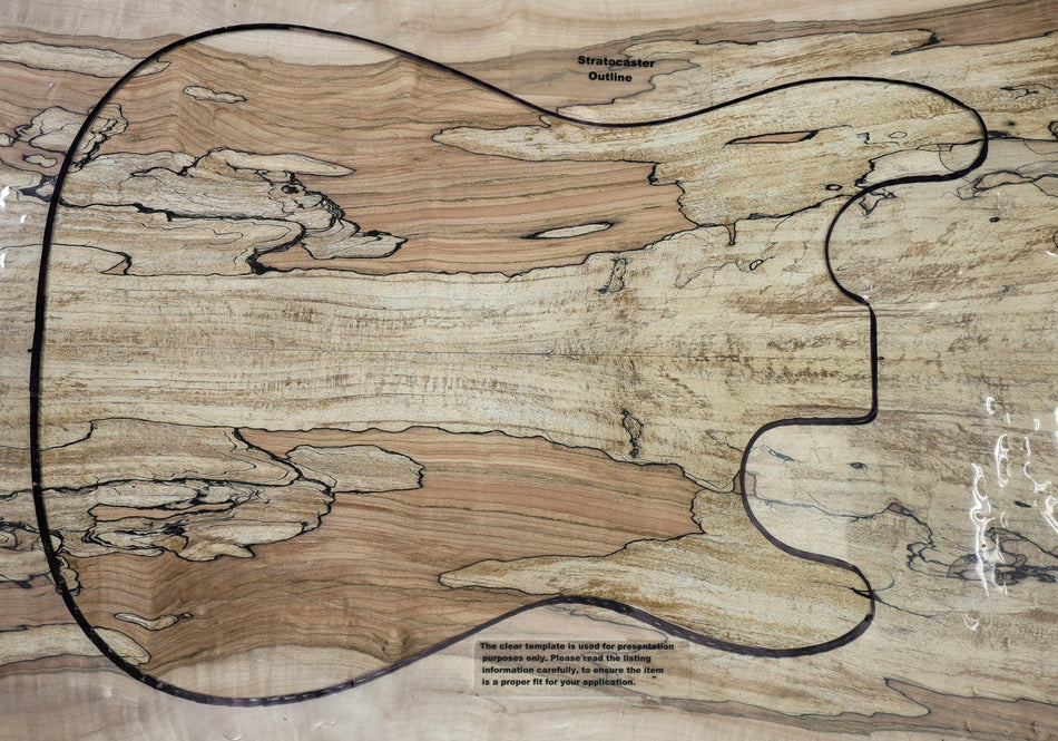 Spalted Maple Guitar set, 0.27" thick (Great Figure) - Stock# 6-7483