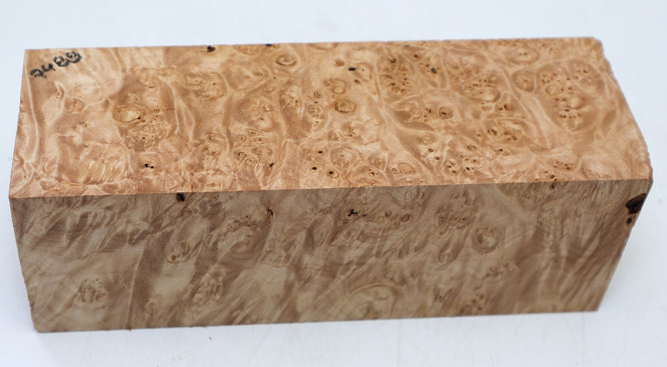 Maple Burl Spindle Square 2.8" x 8" long (PREMIUM FIGURE) - Stock# 6-7488