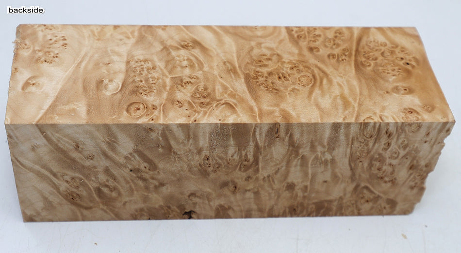 Maple Burl Spindle Square 2.8" x 8" long (PREMIUM FIGURE) - Stock# 6-7488