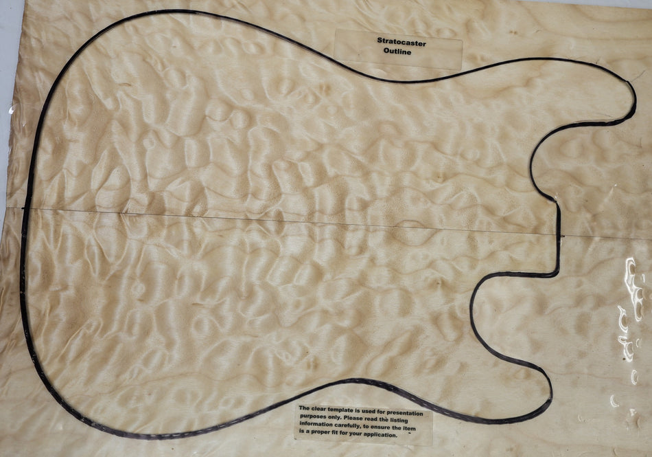 Maple Quilt Guitar set, 0.24" thick (+GREAT FIGURE) - Stock# 6-7490