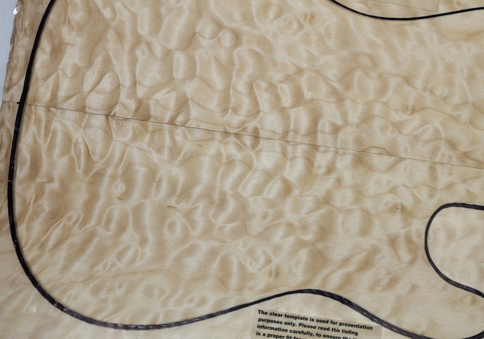 Maple Quilt Guitar set, 0.24" thick (+GREAT FIGURE) - Stock# 6-7490