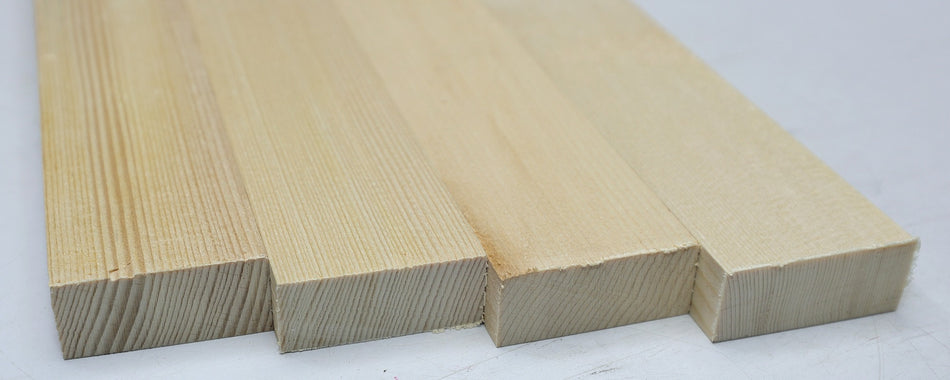 Engelmann Spruce Bracewood, 4 blocks 0.8" x 2" x 18.3" - Stock# 6-7495