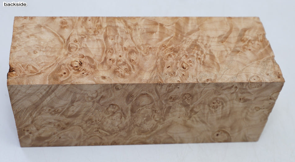 Maple Burl Spindle Square 3" x 8" long (HIGH FIGURE) - Stock# 6-7501