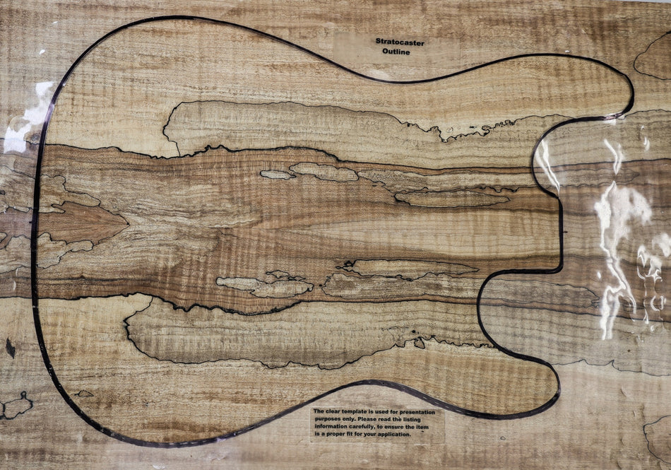 Spalted Maple Guitar set, 6.6mm thick (+GREAT FIGURE +3★) - Stock# 6-7512