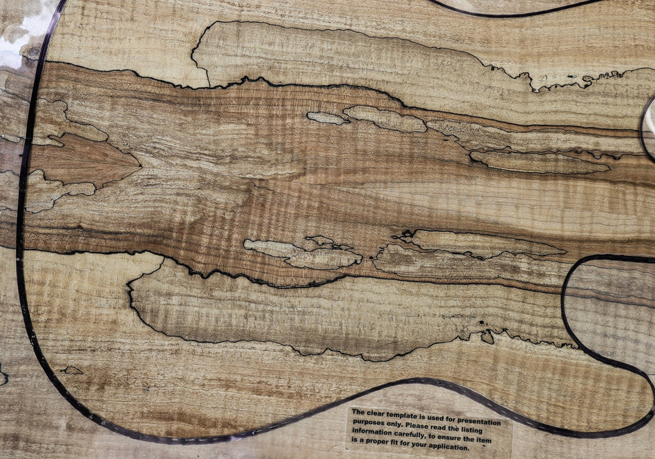 Spalted Maple Guitar set, 6.6mm thick (+GREAT FIGURE +3★) - Stock# 6-7512