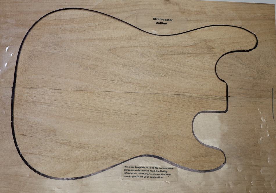 Alder body blank, unglued 2pc, 46 mm thick (+STANDARD. Light) - Stock# 6-7529
