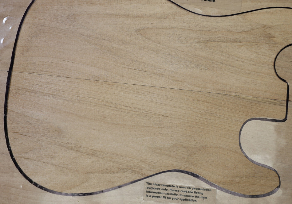 Alder body blank, unglued 2pc, 46 mm thick (+STANDARD. Light) - Stock# 6-7529
