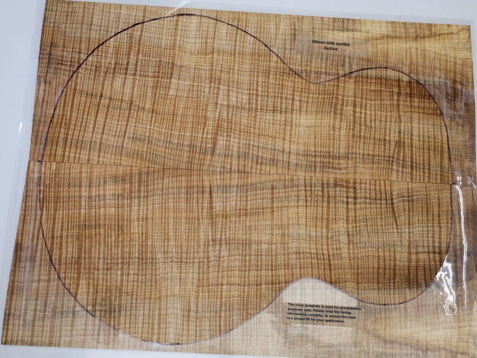 Maple Flame Guitar set, 7 mm thick (PREMIUM FIGURE) - Stock# 6-7534