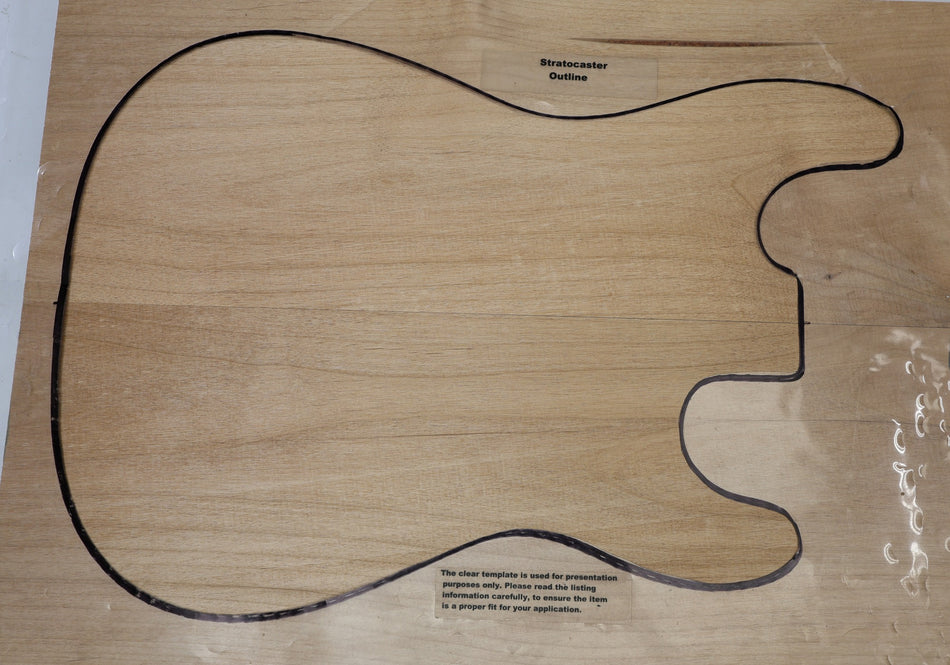 Alder body blank, unglued 2pc, 45.8 mm thick (HIGH GRADE) - Stock# 6-7536
