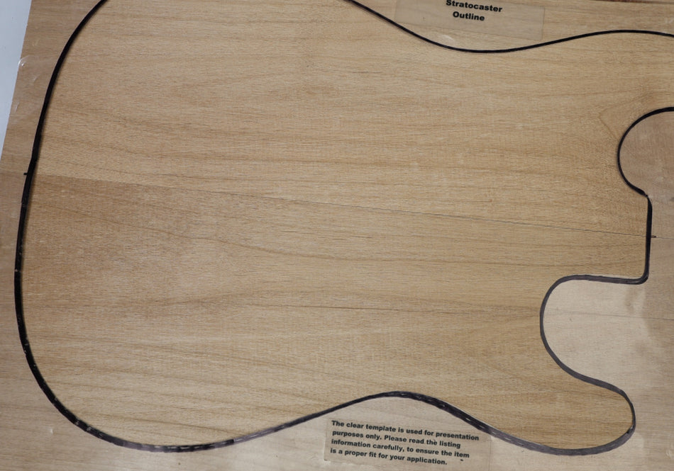 Alder body blank, unglued 2pc, 45.8 mm thick (HIGH GRADE) - Stock# 6-7536