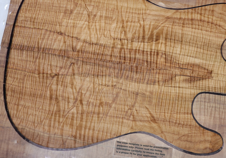 Spalted Maple Flame Guitar set, 7.5 mm thick (HIGH FIGURE) - Stock# 6-7554