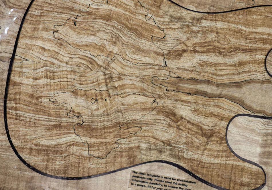 Spalted Maple Guitar set, 6.4 mm thick (Great Figure) - Stock# 6-7556