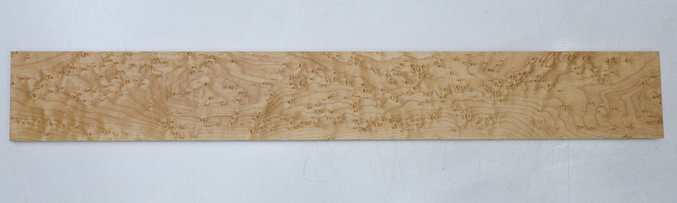 Rock Maple Birdseye Fingerboard  9 * 80 * 585 mm, unslotted (+GREAT FIGURE) - Stock# 6-7570