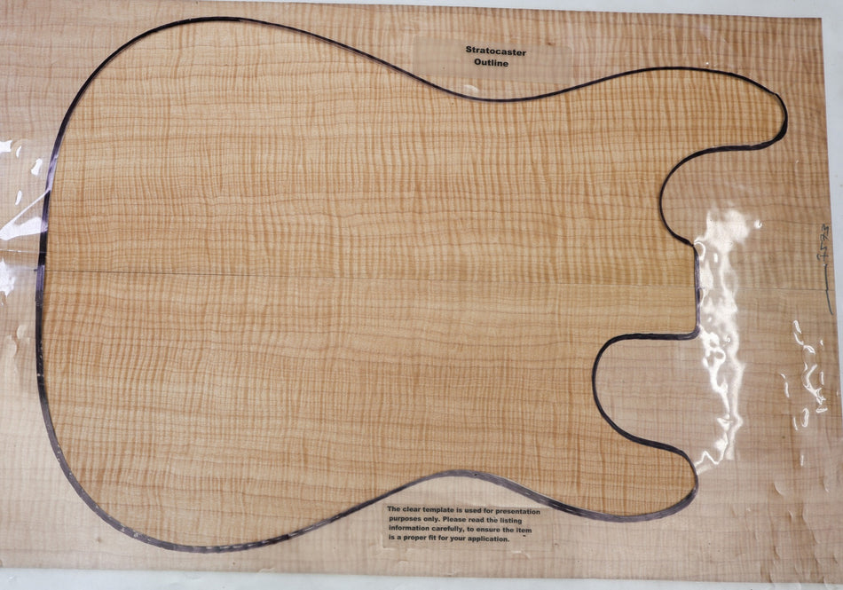 Maple Flame Guitar set, 6.6 mm thick (+HIGH FIGURE) - Stock# 6-7573