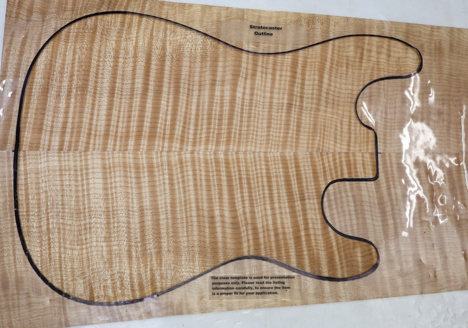 Maple Flame Guitar set, 6.5 mm thick (HIGH FIGURE) - Stock# 6-7574