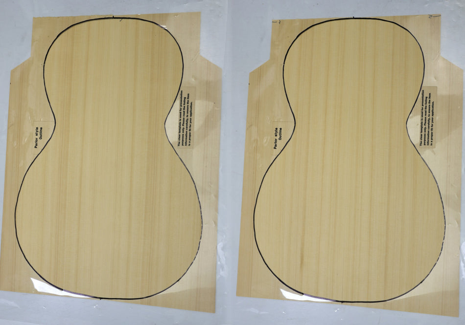 Yellow Cedar, 2 Parlor Guitar sets 4.4 mm thick (+STANDARD) - Stock# 6-7581