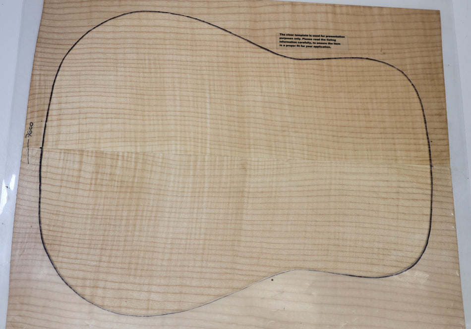 Back & Side set Maple Flame, Dreadnought (Great Figure 3★) - Stock# 6-7600