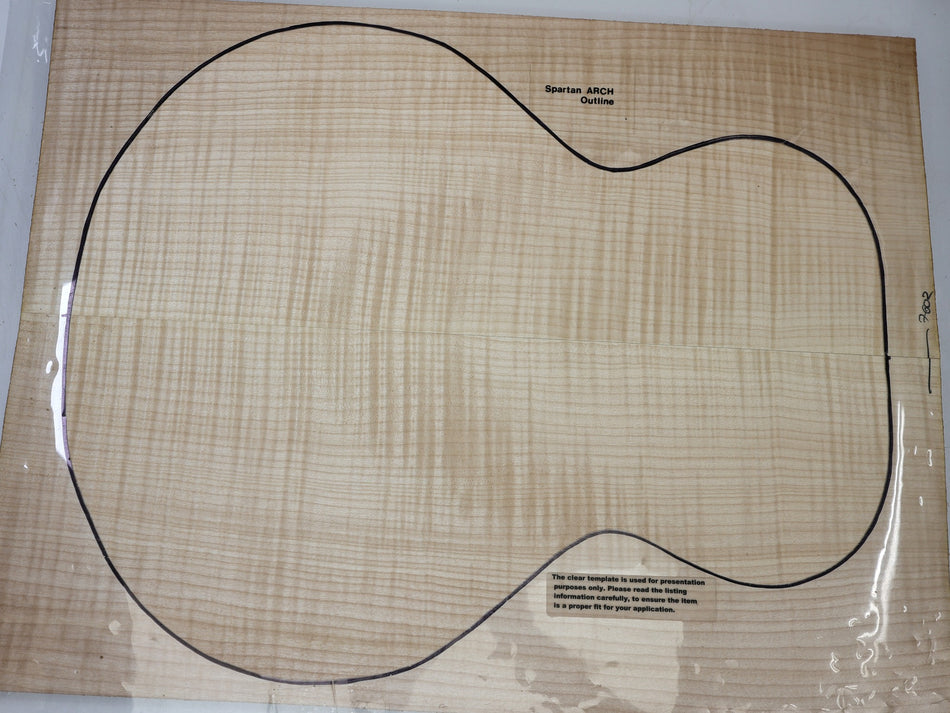 Maple Flame Archtop Guitar set, 25 mm thick (Great Figure) - Stock# 6-7602