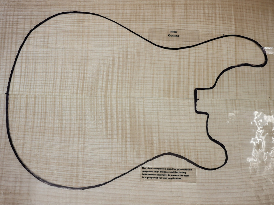 Maple Flame Archtop Guitar set, 25 mm thick (Great Figure) - Stock# 6-7602