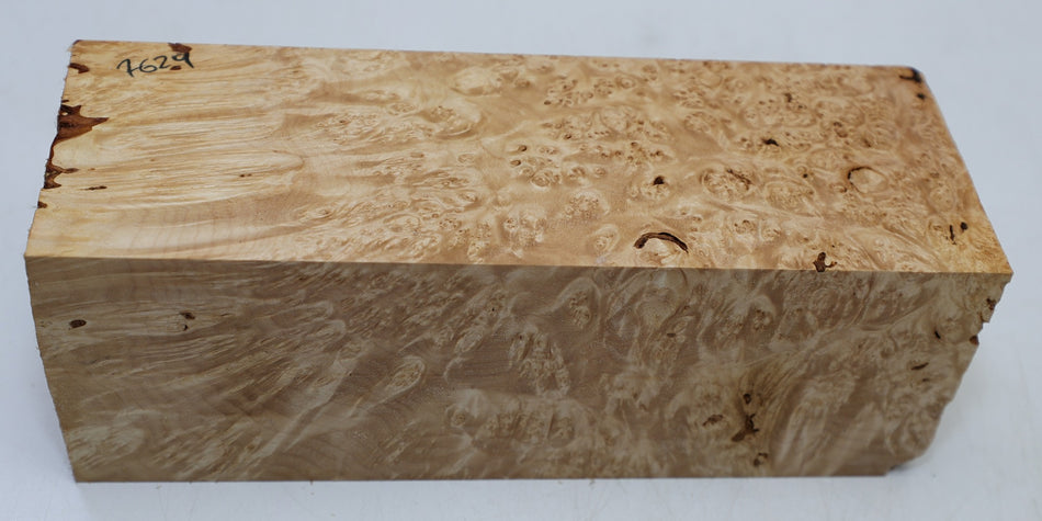 Maple Burl Spindle Square 80 * 80 * 225 mm (HIGH FIGURE) - Stock# 6-7629