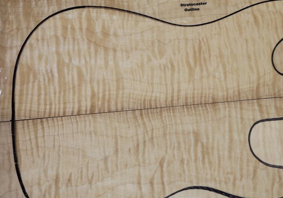 Maple Flame Guitar set, 6.5 mm thick (GREAT FIGURE) - Stock# 6-7650