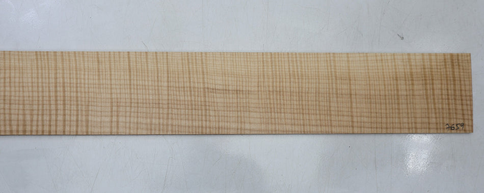 Maple Flame Guitar Fingerboard 7 * 79 * 570 mm, unslotted (PREMIUM FIGURE 5★) - Stock# 6-7659