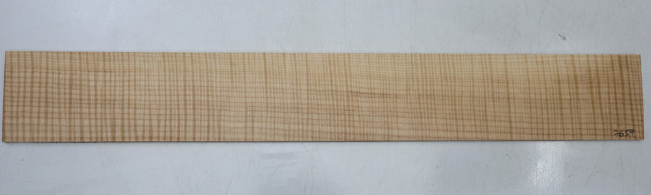 Maple Flame Guitar Fingerboard 7 * 79 * 570 mm, unslotted (PREMIUM FIGURE 5★) - Stock# 6-7659